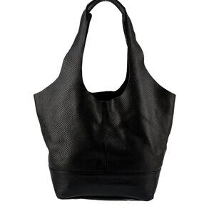 Rag & Bone Camden black leather shopper bag